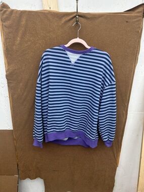 Striped Blue and Purple Men's Sweatshirt